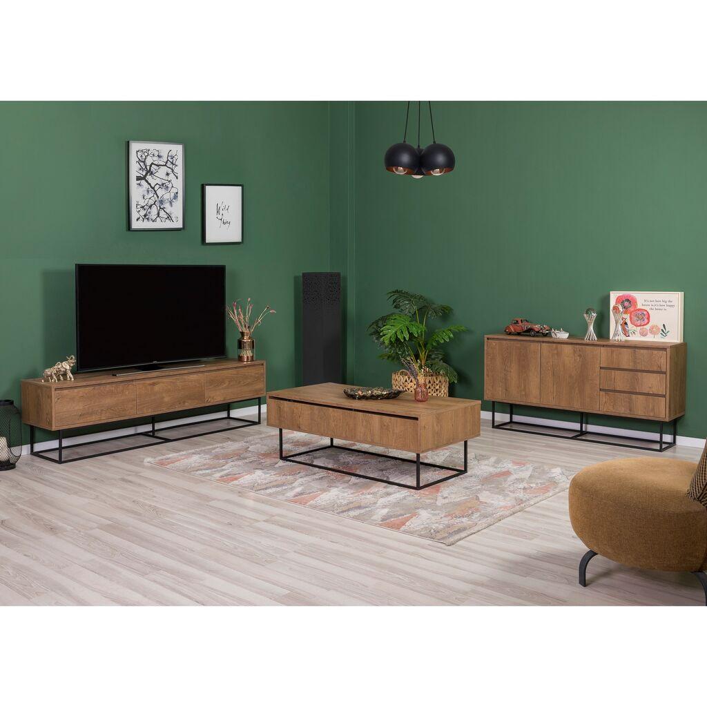 Hanah Home Garnitura namještaja za dnevni boravak Laxus 22, boje oraha