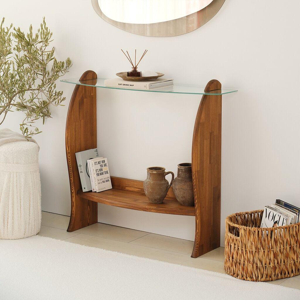 Hanah Home Komoda Surf, 106x90x30 cm, Boje kestena