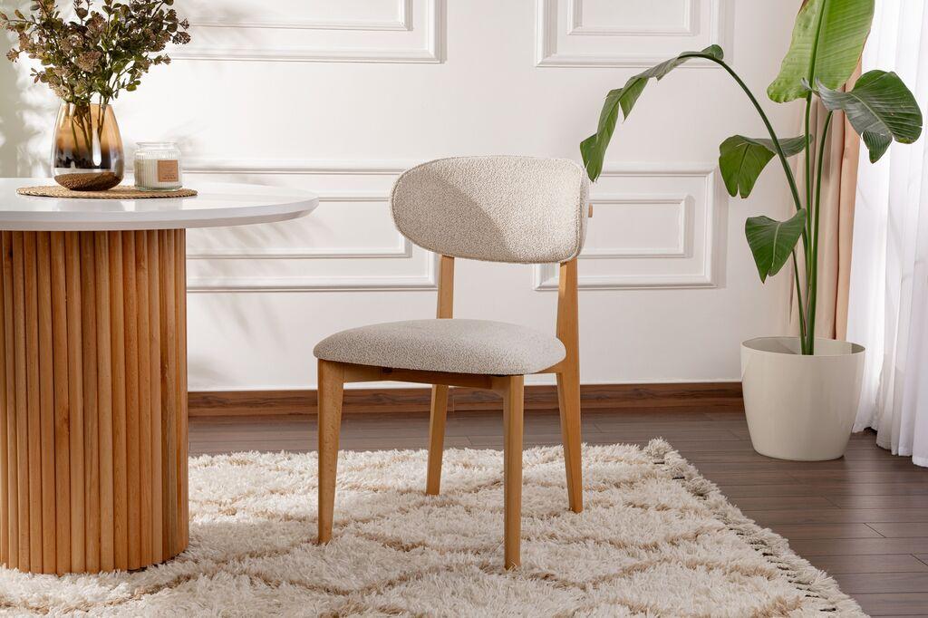 Hanah Home Lionte set trpezarijskih stolica, 2 dijela, prljavo bijela