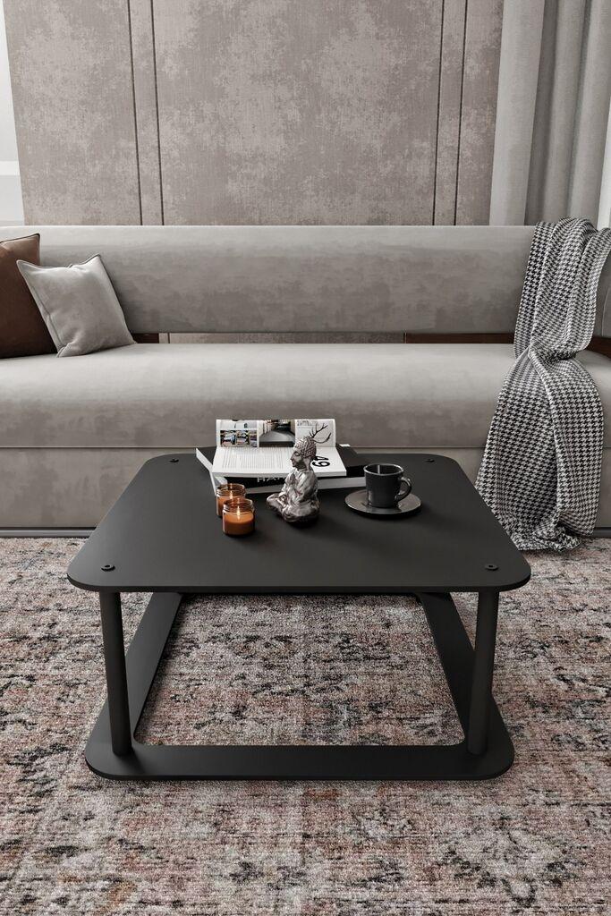 Hanah Home Club stol s rupom i kvadratnim otvorom, 70x38x70 cm, crni