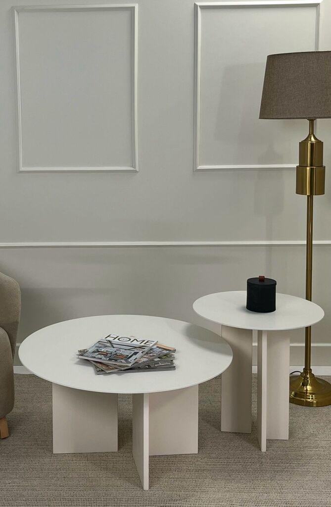 Hanah Home Set klub stolova Leo, 2 komada, Bijeli