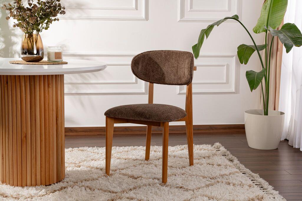 Hanah Home Lionte set trpezarijskih stolica, 2 komada, kafa