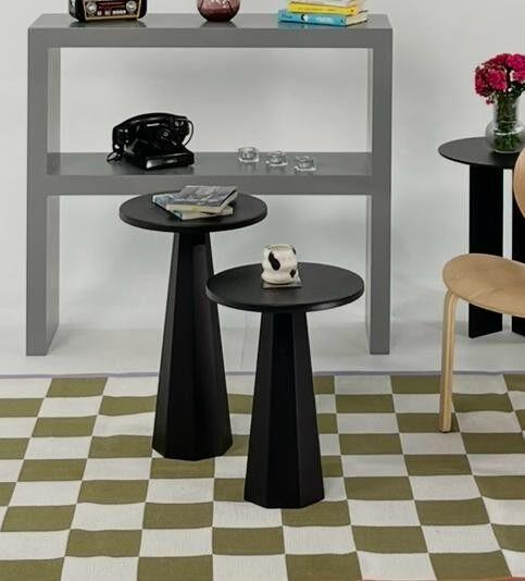 Hanah Home Lilyum set klub stolova, 2 dijela, crni