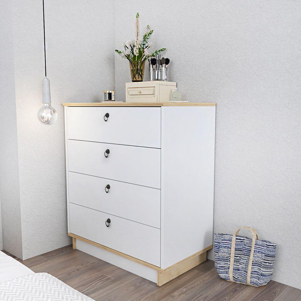 Hanah Home Komoda Sahra, 72x83,1x42 cm, Hrast-bijela