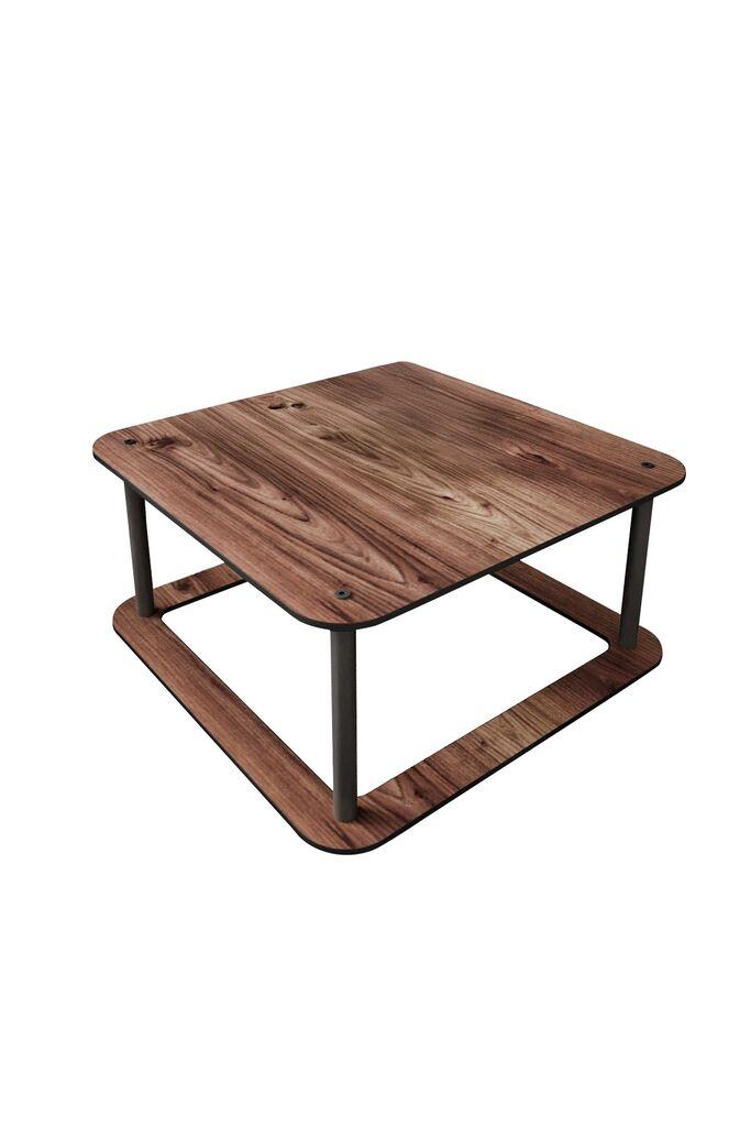 Hanah Home Klub sto Hole Square, 70x38x70 cm, Smeđi