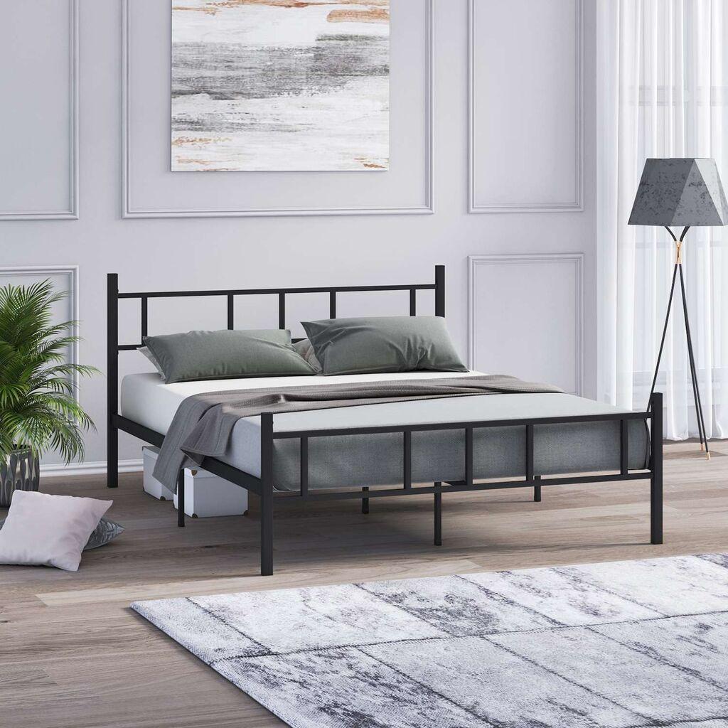 Hanah Home Francuski krevet Akin, 160x88x200 cm, Crni