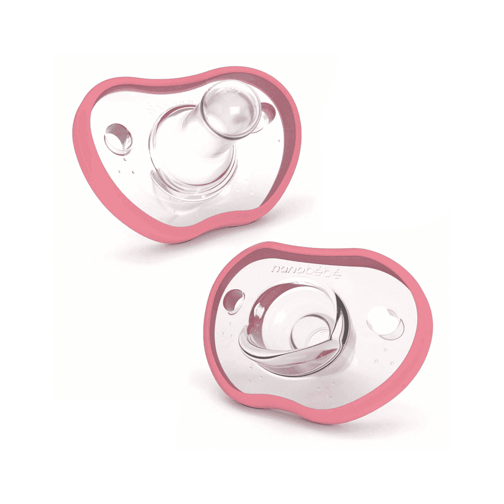 Nanobebe Silikonska cucla Flexy, 2 komada, Roze