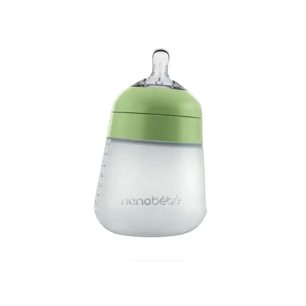 Nanobebe Silikonska bočica Flexy, 270ml, Zelena