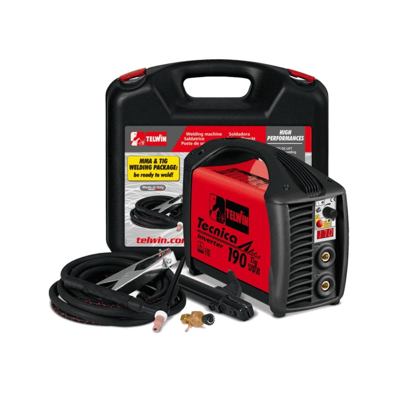 Telwin Aparat za zavarivanje Tecnica Tig 190 DC-LIFT, 10-170 A, 4.4kW, 230 V, Crno-crveni