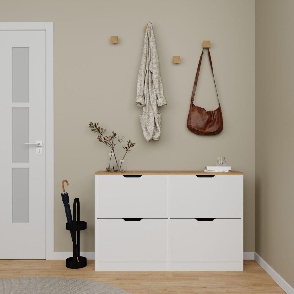 Hanah Home Ormarić za cipele April 1600-150, 120,5x79,2x30 cm, Bijeli