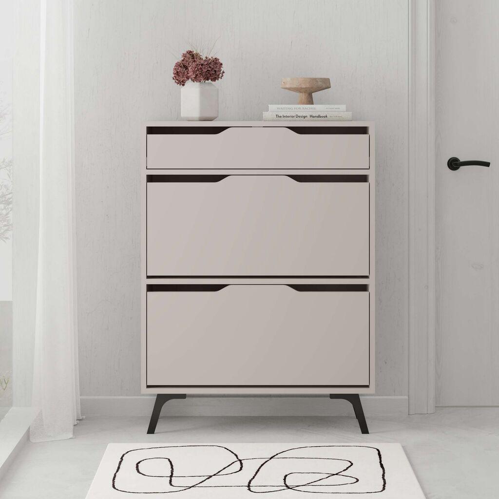 Hanah Home Stalak za cipele Astat, 81,6x110x29,5 cm, Krem