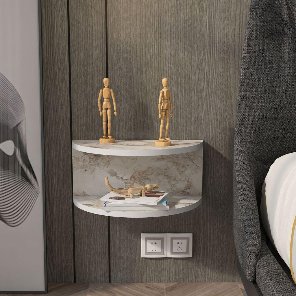 Hanah Home Noćni ormarić Bella, 45x19,6x23,8 cm, Prljavobijela