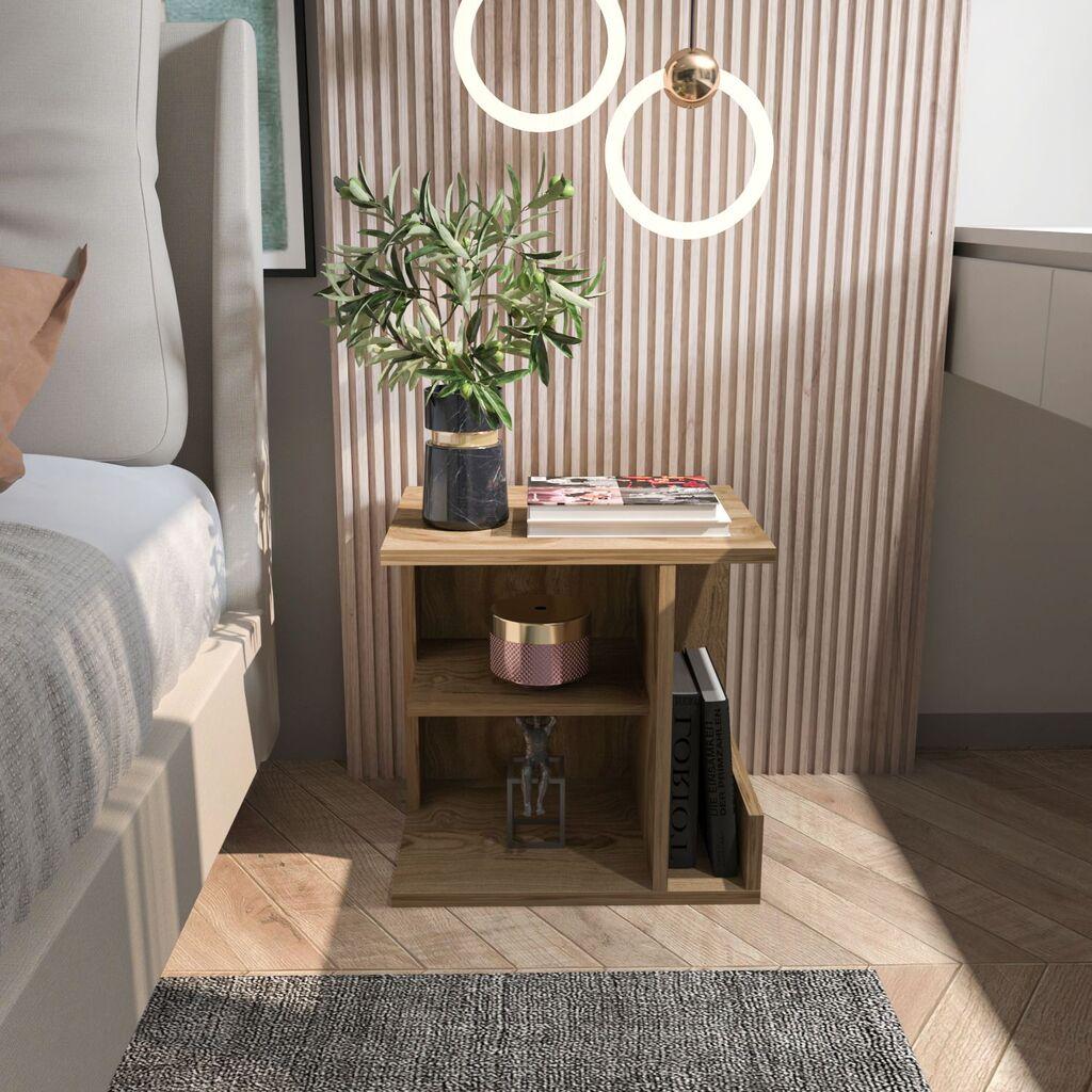 Hanah Home Karamira noćni ormarić, 45x45x35 cm, Smeđa