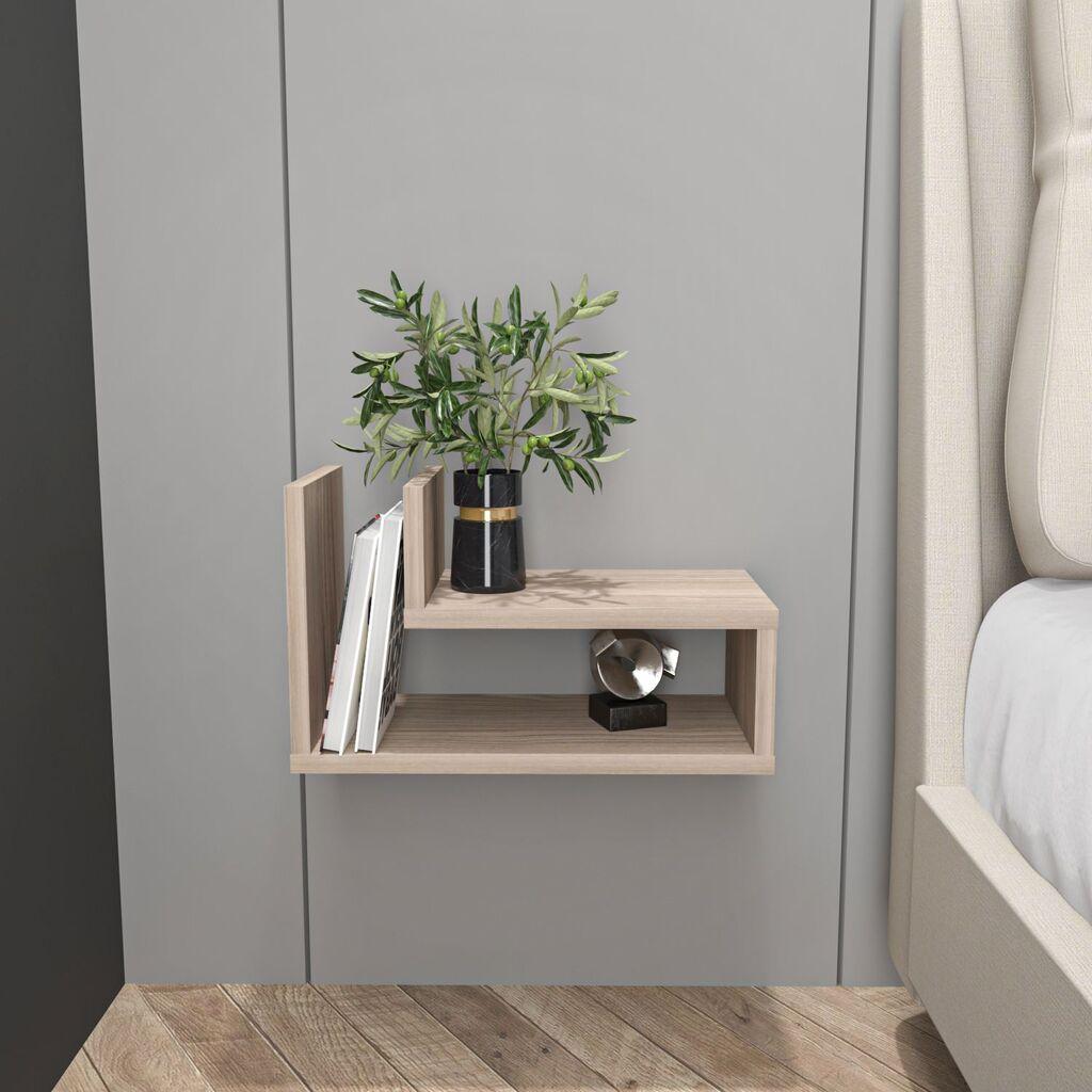 Noćni ormarić Hanah Home Lara, 45x26,8x22 cm, krem