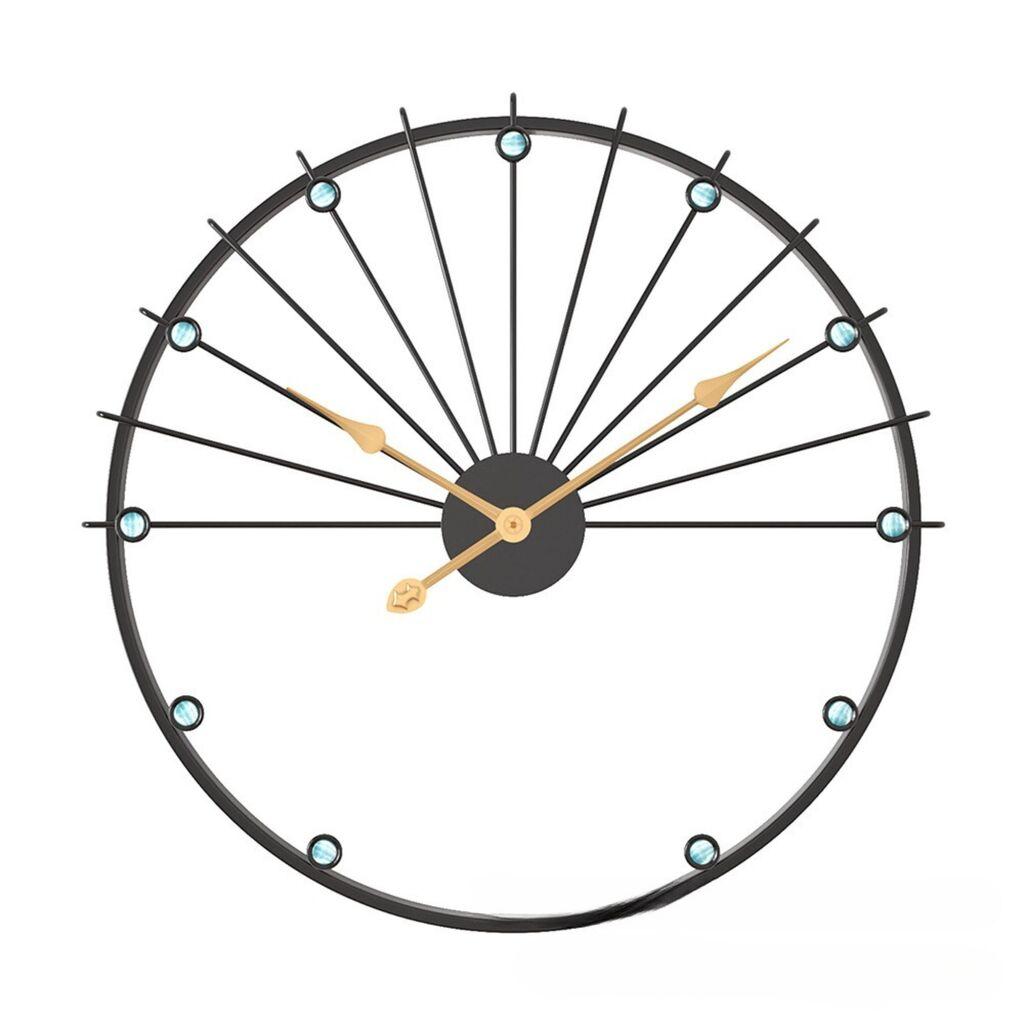 GIGA Lush dekorativni zidni sat 60 cm crni