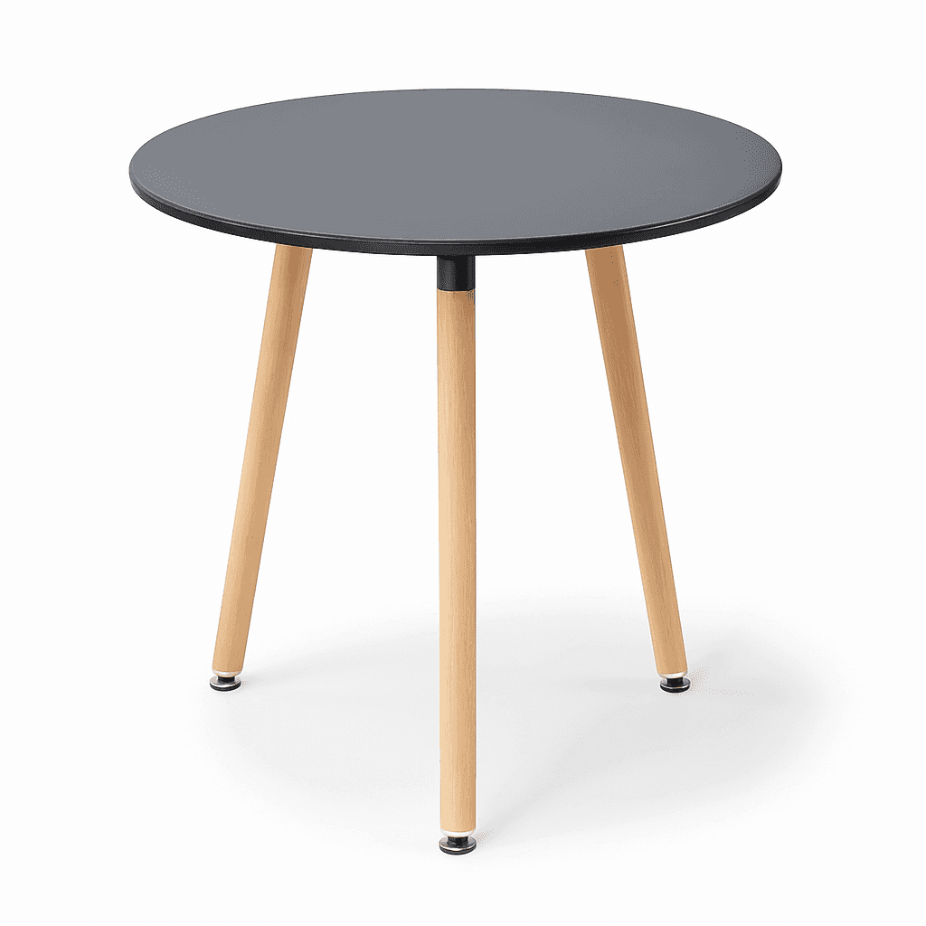 Giga Trpezarijski stol Terra, Okrugli, 80cm, Crni