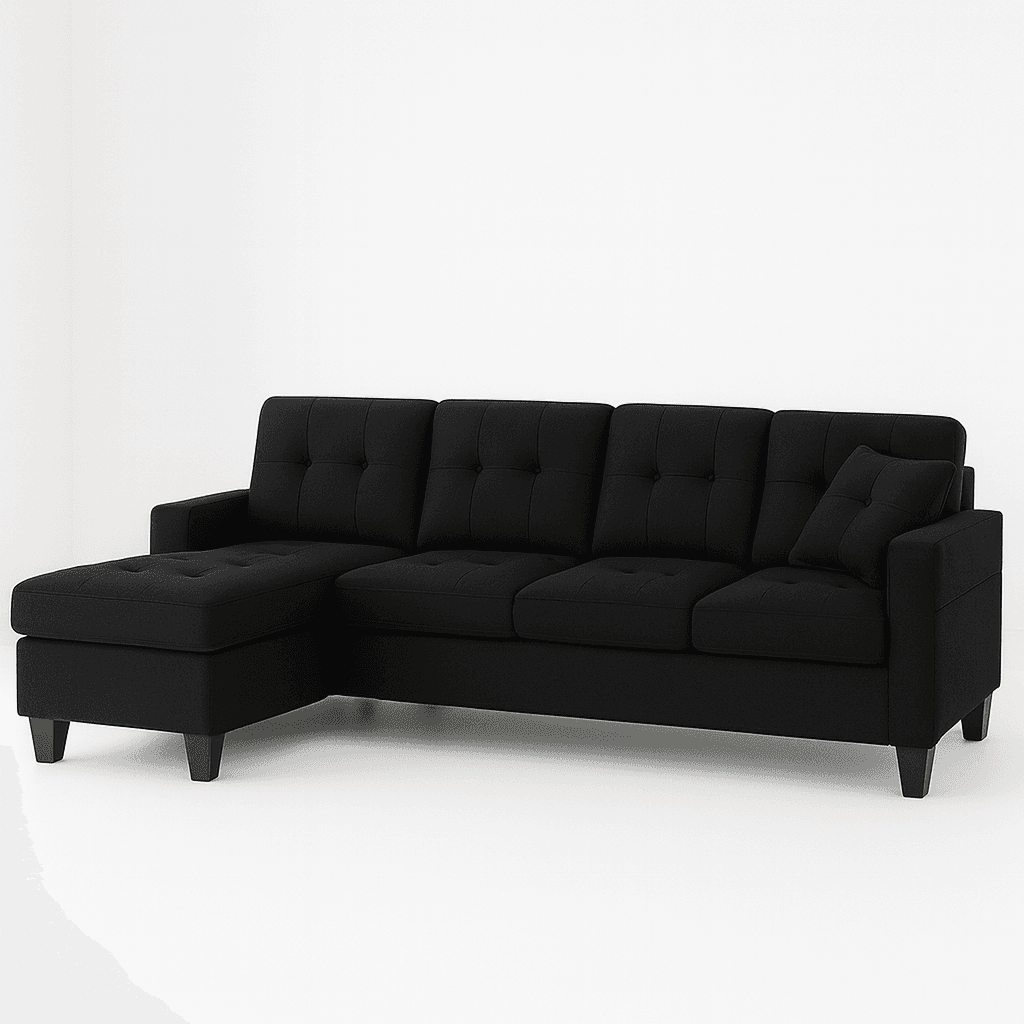 Giga Ugaona garnitura sofa Tapley, 1/2, Crna