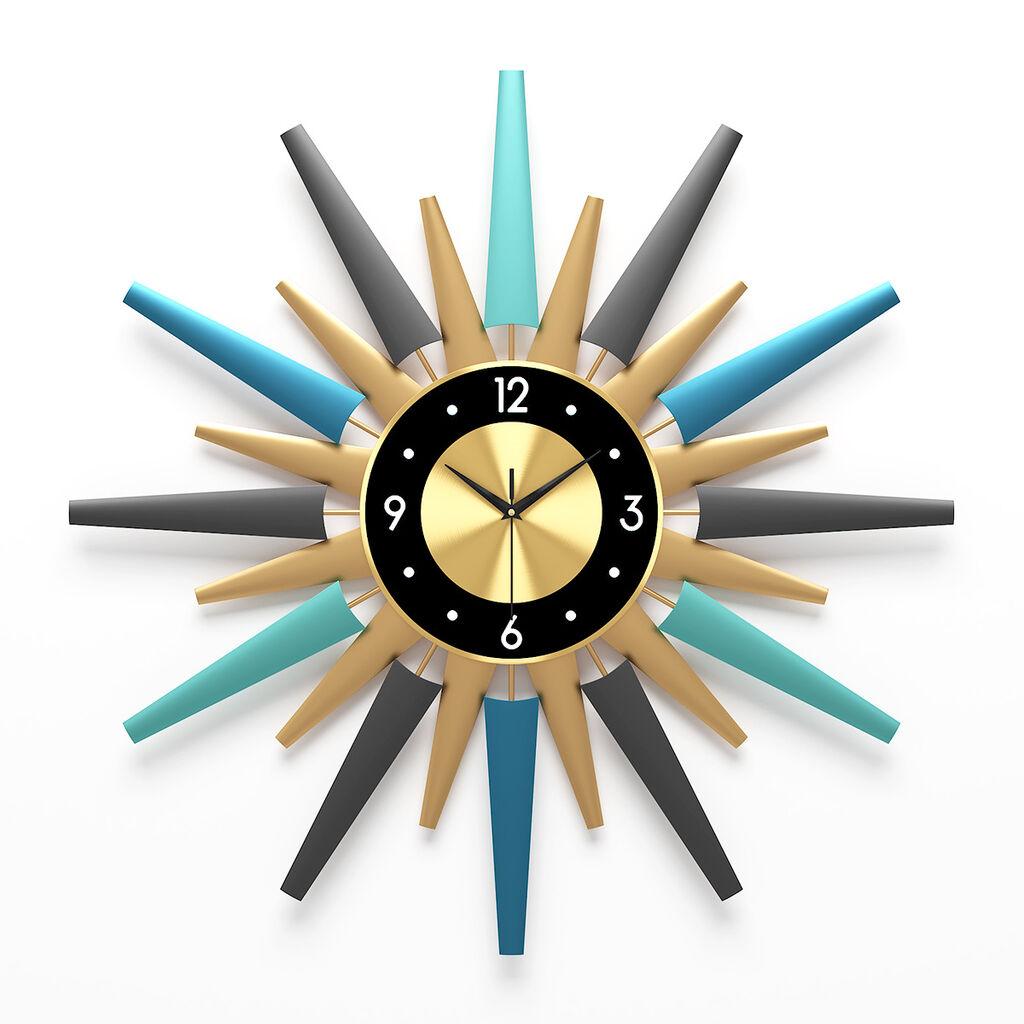 GIGA Thrive dekorativni zidni sat 60 cm crni