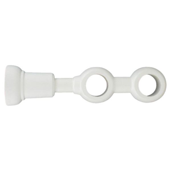 LUANCE Drveni nosač za zavjese dvostruki bijeli