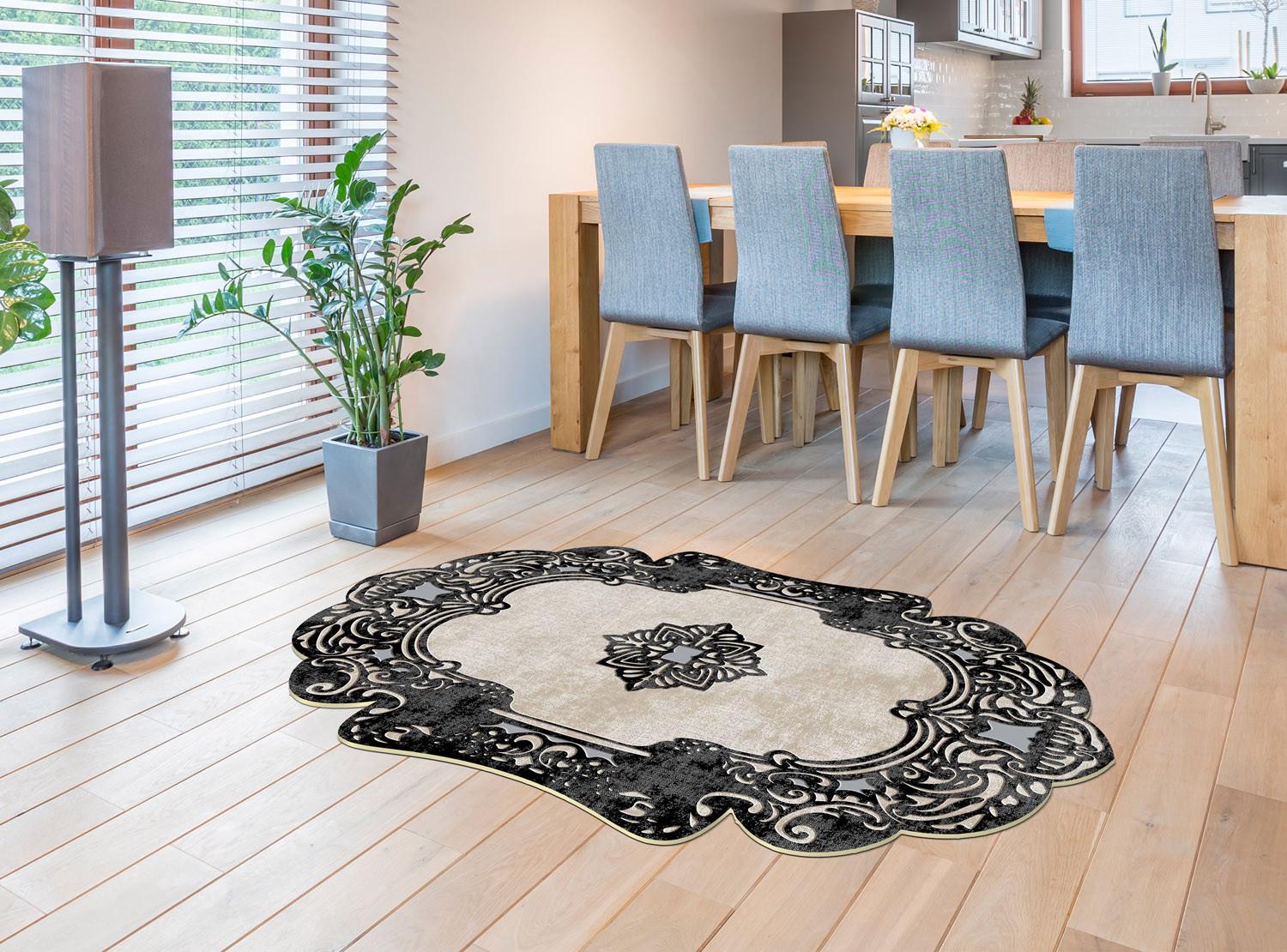 Conceptum Hypnose tepih 80x150cm crno-bijeli