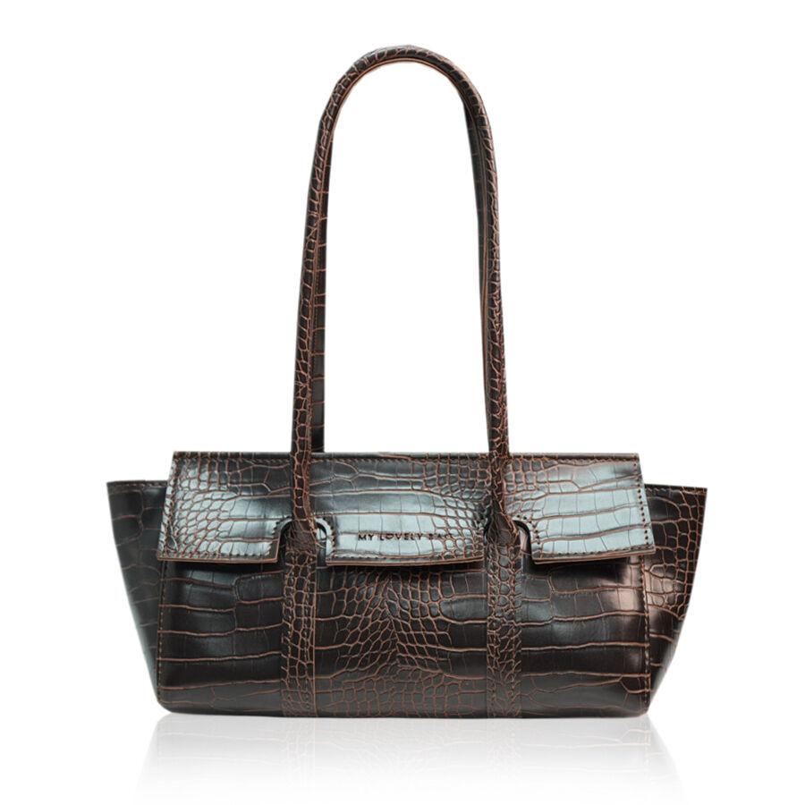 Lovely Bag Ženska torba, Rio, Kroko, Smeđa