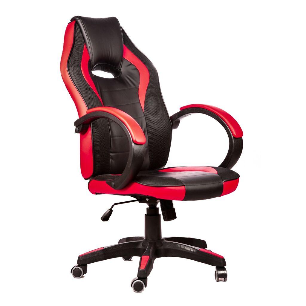 Kancelarijska / gejmerska stolica 8017 vještačka koža, crno crvena