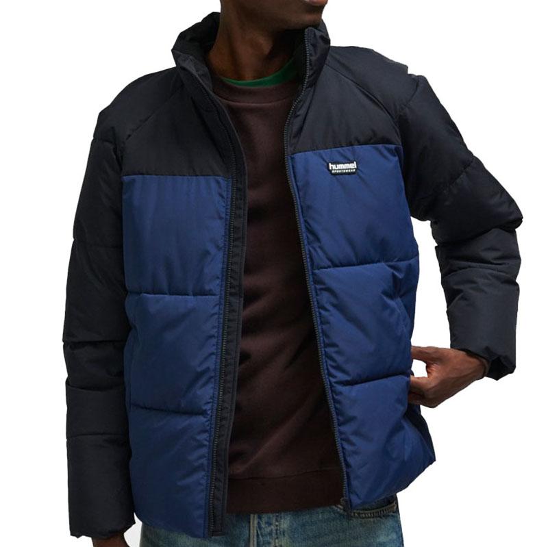 HUMMEL Muška jakna Hmlpuff jakna kratka sportska odjeća, tamno plavo-crna