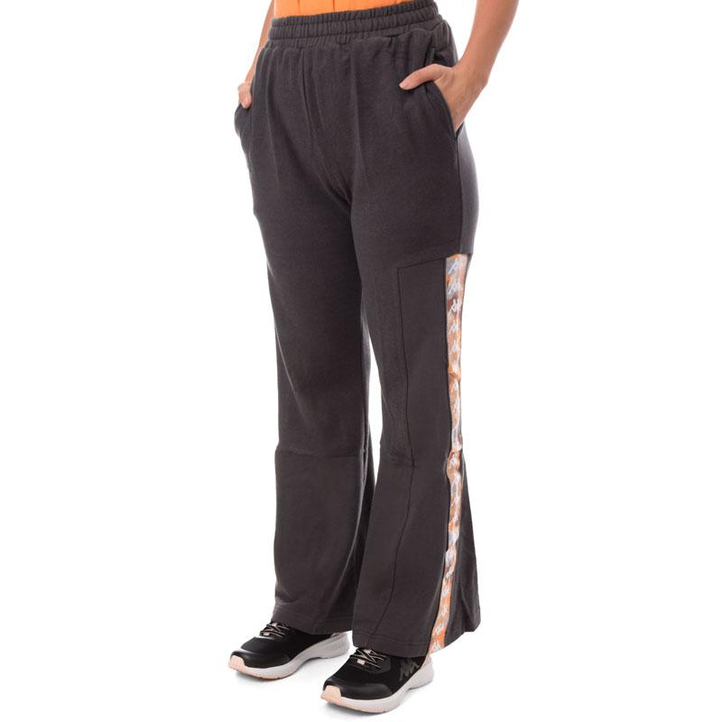 KAPPA Ženske donji dio trenerke 222 Banda greguska grafička traka, tamno siva