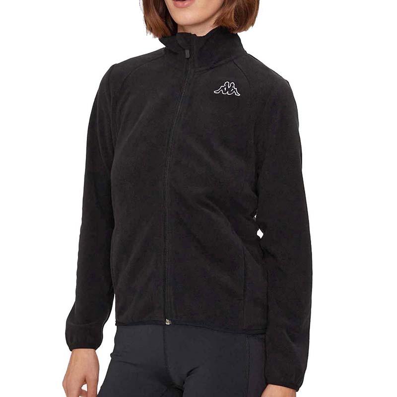 KAPPA Ženska dukserica Fleece logo savaux slim, crna