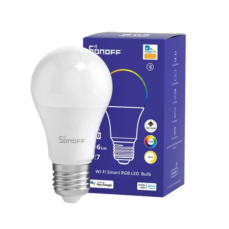 Sonoff Pametna LED sijalica, Wi-Fi/Bluetooth, E27, 9W, Bijela