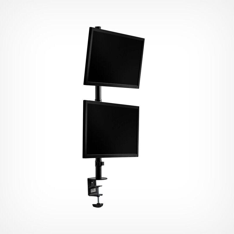 VonHaus Dvostruki desktop mount do 32'' vertikalne dijagonale, Crni