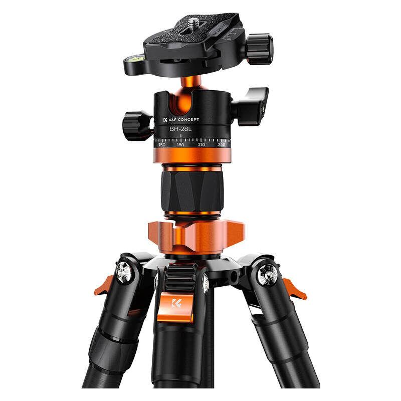 K&F Concept Tripod K254A3+BH-28L, Crno-narandžasti