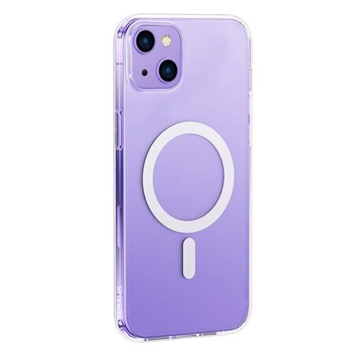 Usams  Maska za iPhone 14 Max BH801 Magnetic, Transparent, Ljubičasta