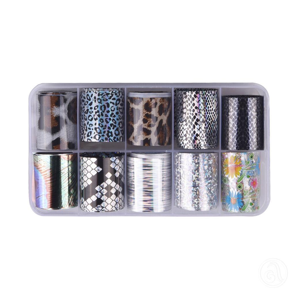 Perfect Nails Set od 10 folija za nokte holografik TF107-86