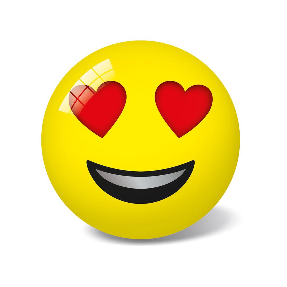 Lopta Smajli, 23 cm, Žuta