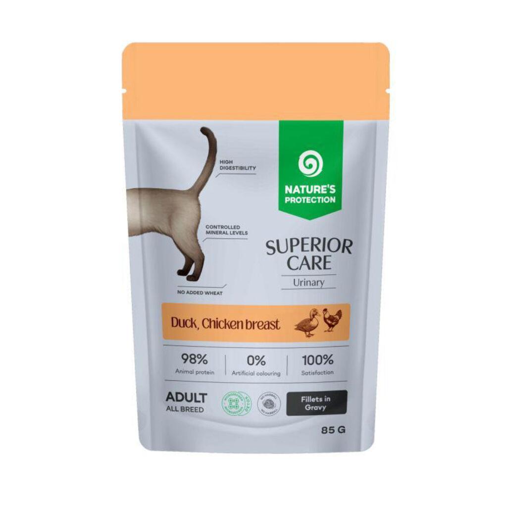 Nature's Protection Hrana za mačke Urinary Superior Care, Patka pileća prsa i brusnica, 85 g