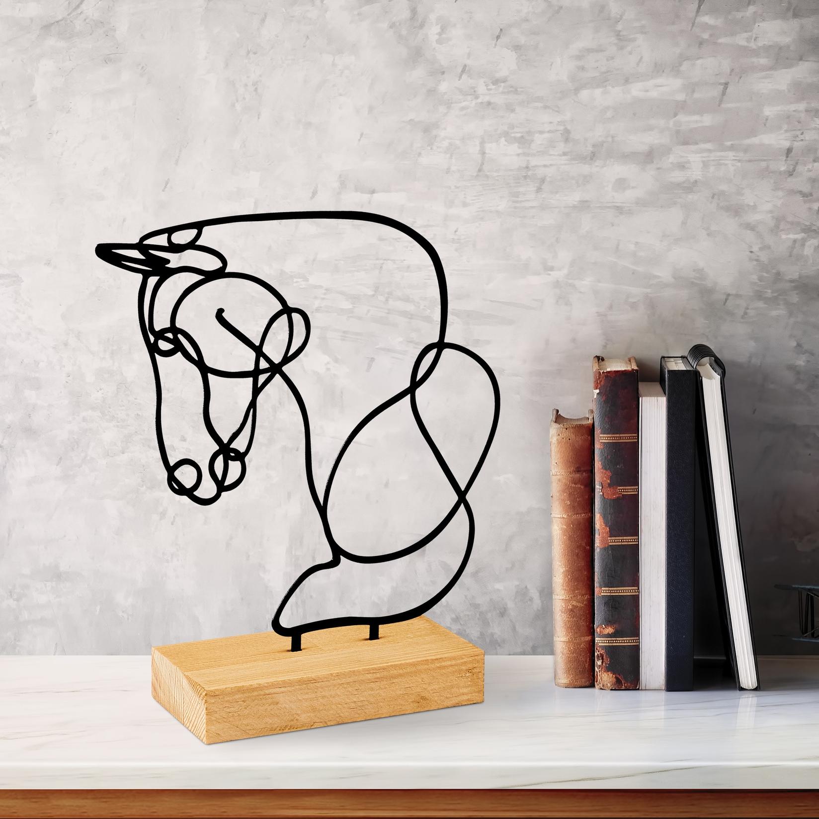 Aberto Design Ukrasna figura Equine, 26x8x17 cm, crna
