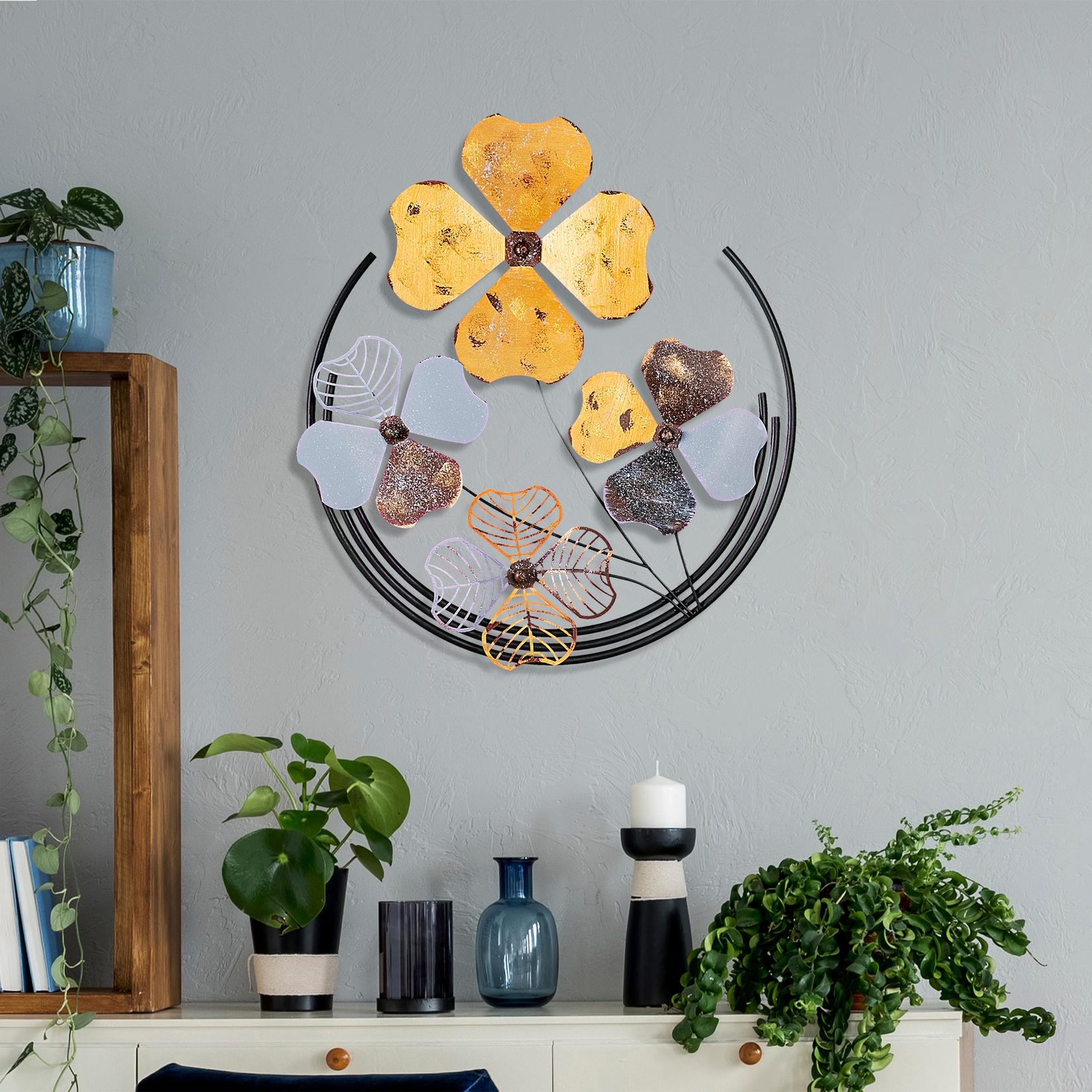 Zidna dekoracija Shihezi 2, 50x50x4 cm, Šarena