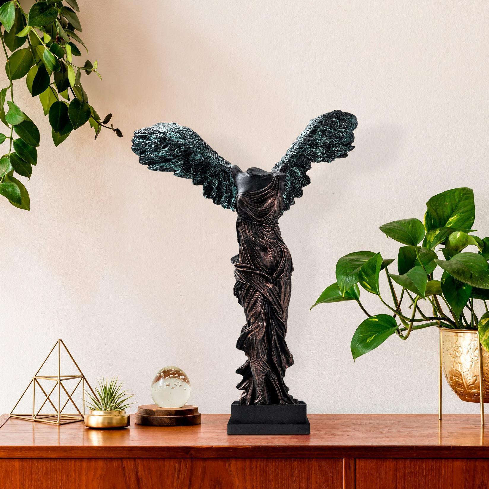 Aberto Design Dekorativna figura Yak-024-A, 30x38x20 cm, Bronzana boja