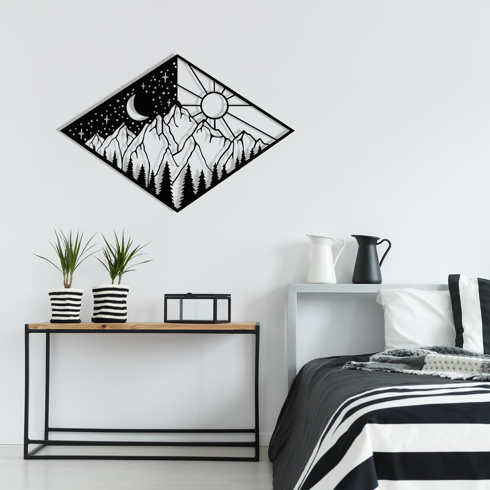 Zidna dekoracija Suveyda, 56x38 cm, 1,2 mm, crna