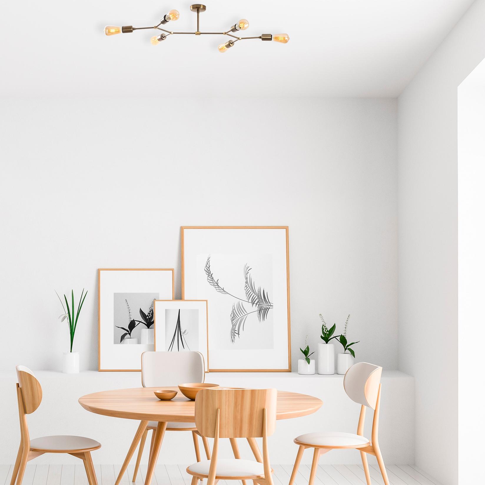 Opviq Luster Sparrow-1241, 95x48 cm, 6xE27, 40W, zlatna