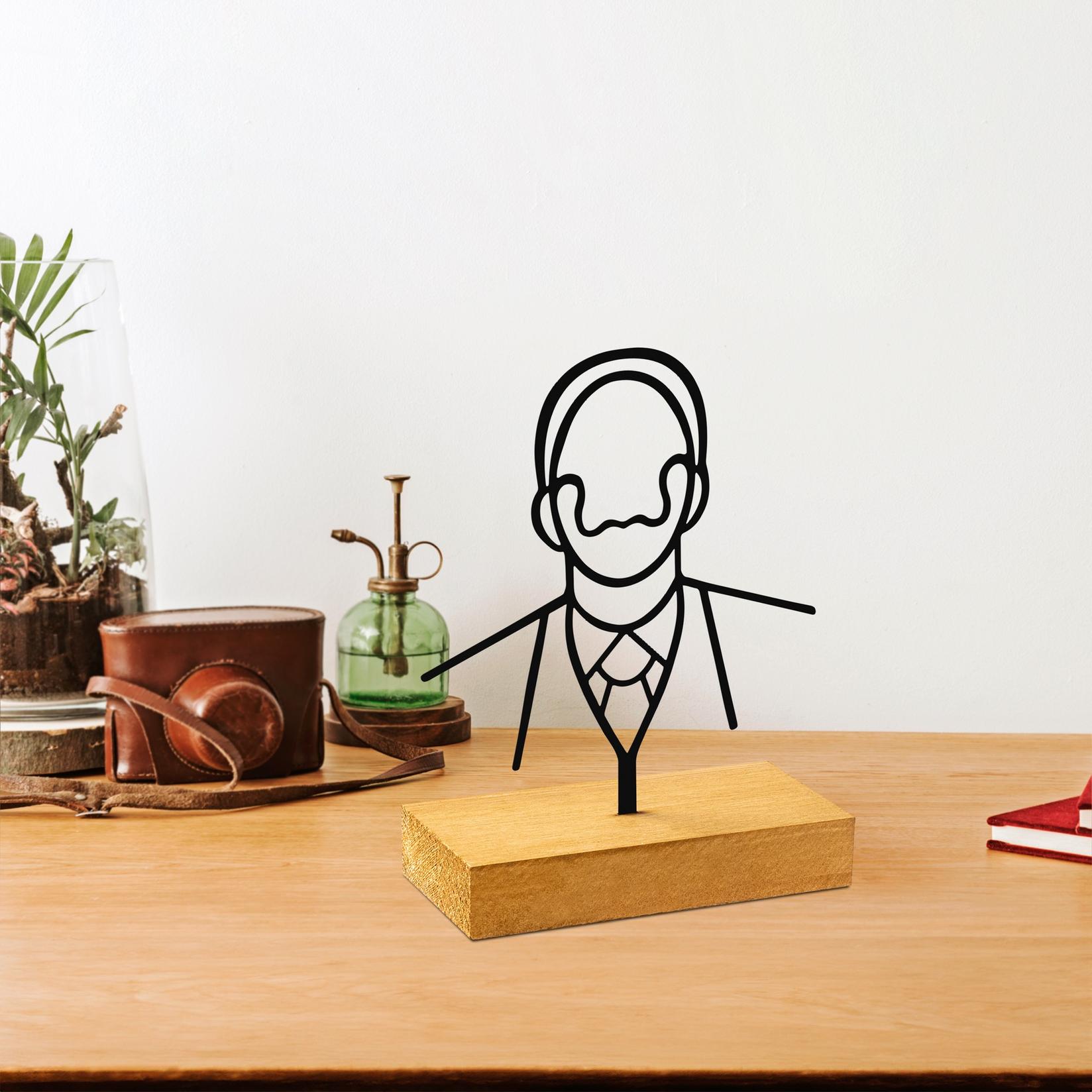 Aberto Design Dali ukrasna figura, 22x8x17 cm, crna