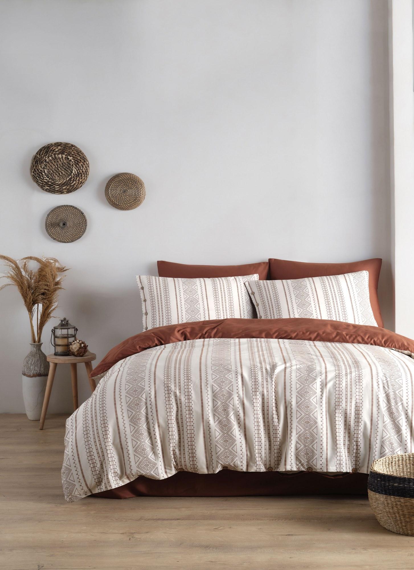 L'essentiel Maison Posteljina Coastal Trio, 200x220 cm, Terakota-Krem