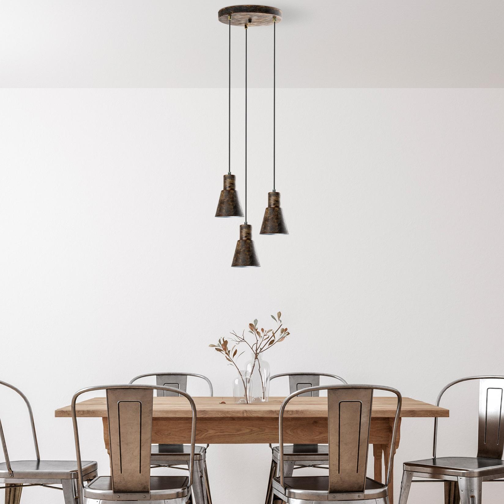 Opviq luster KONIKKEM-6357-3-RETRO, 75-114cm, 40 cm, 3xE27