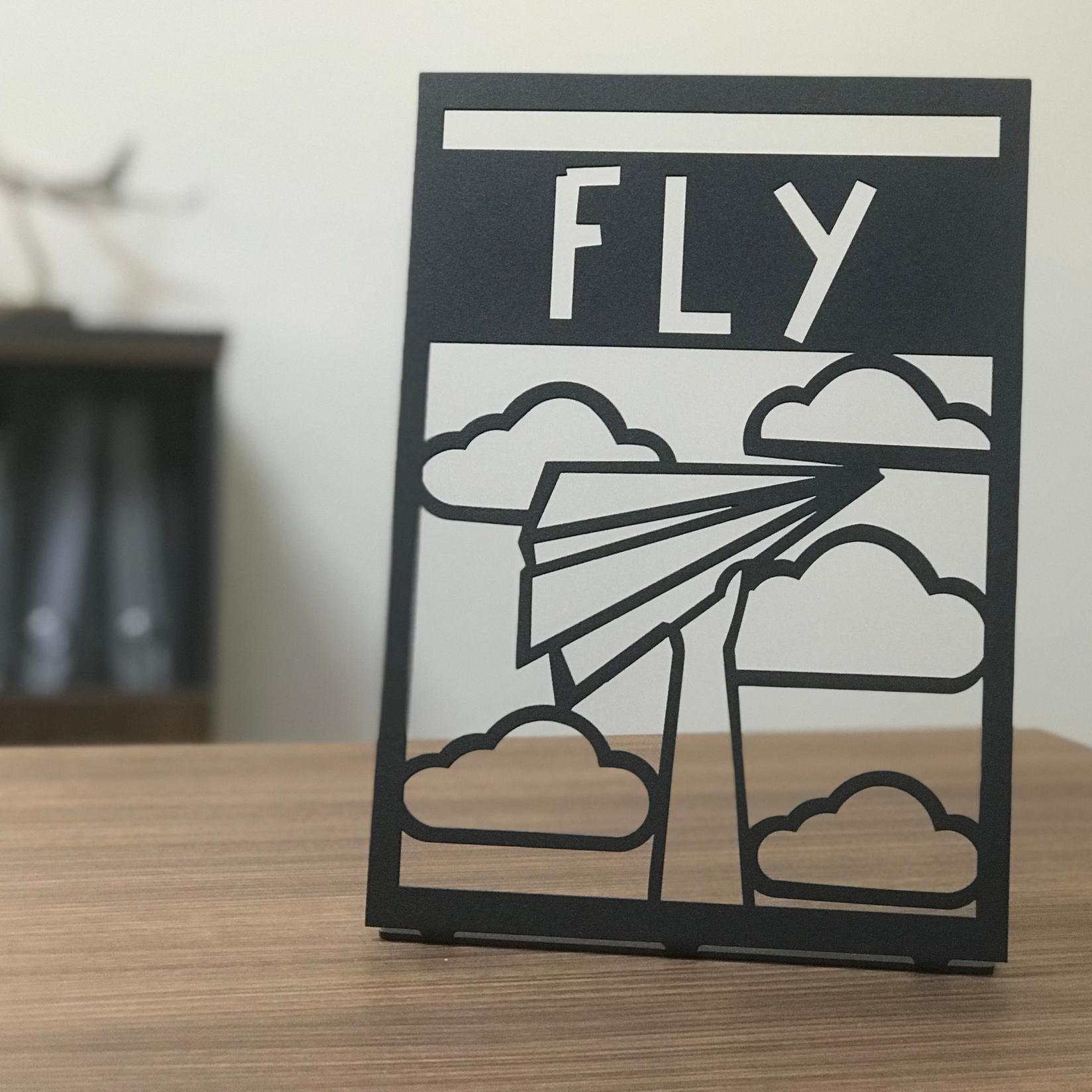 Aberto Design Dekorativna figura Fly Pod, 2 mm, Crna