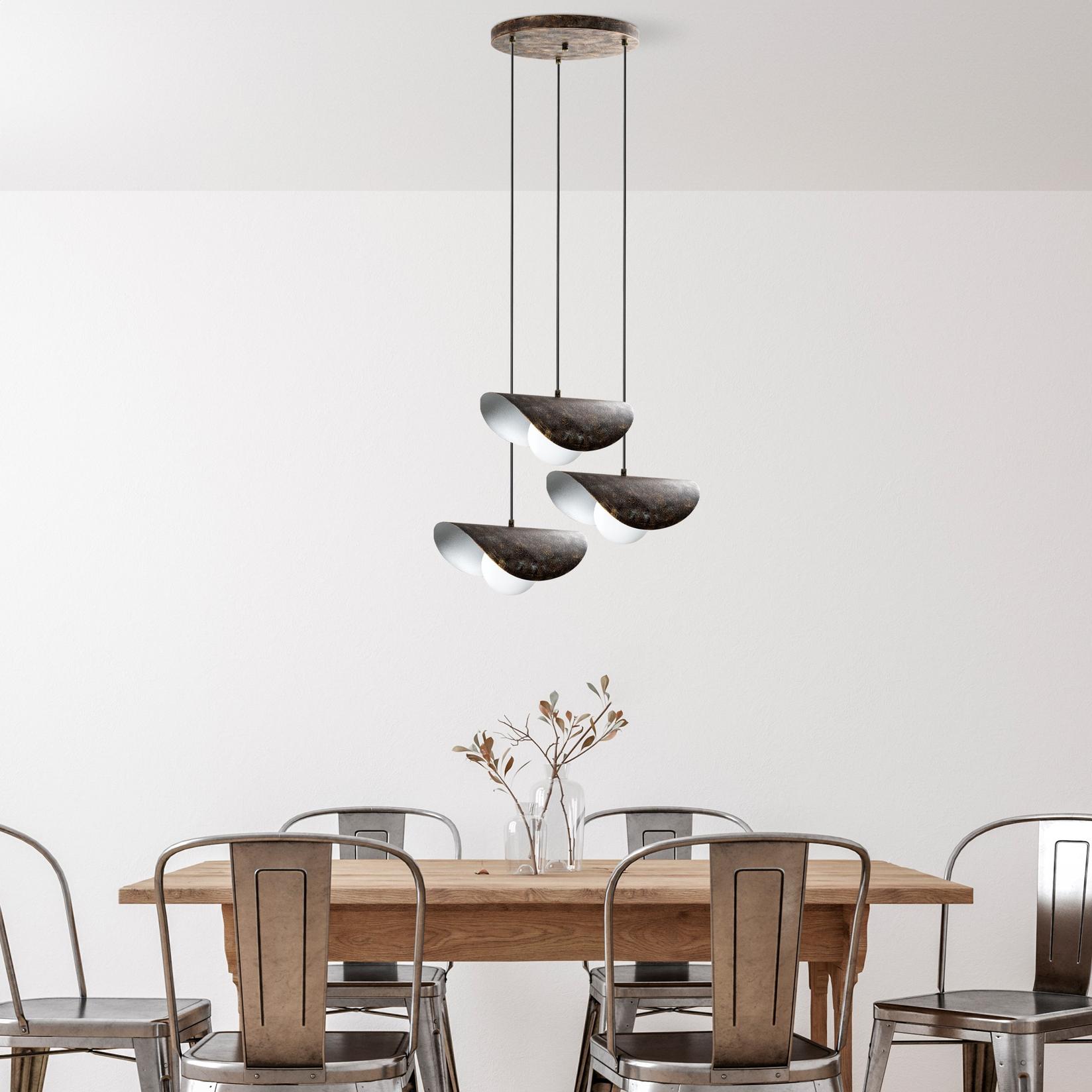 Opviq Luster VATOZ-NUS-6141-RETRO, 75-112cm, 50cm, 3xE27, IP20, Smeđa