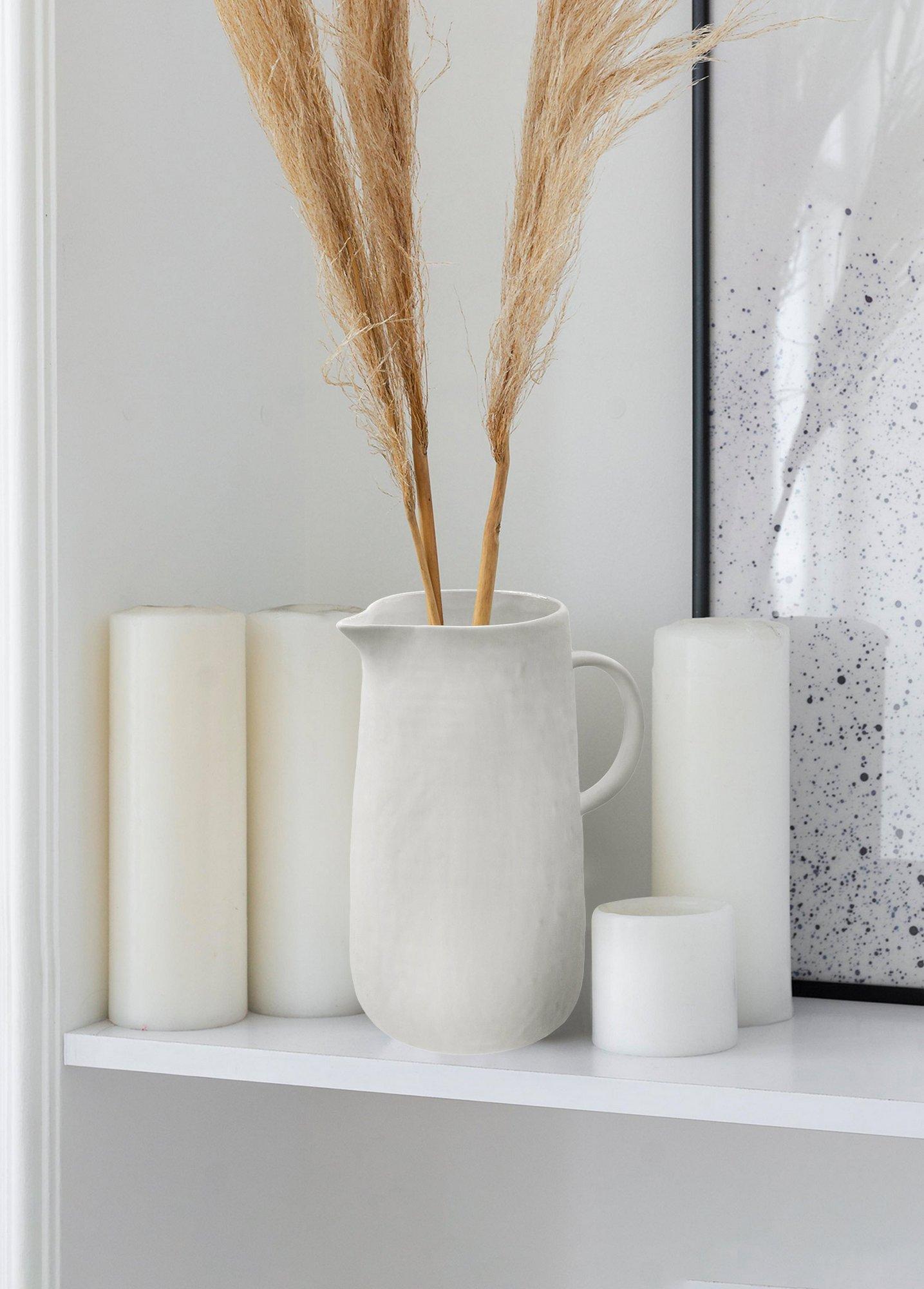 Vaza Aberto Design DKR0484, 18x13x23 cm, bijela