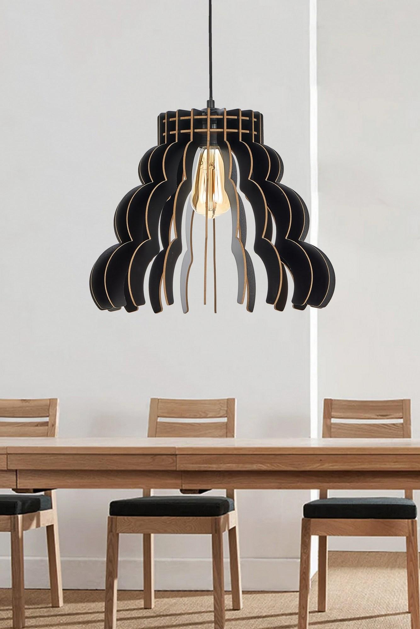 Opviq Luster Cloudy, 70cm, E27, crna