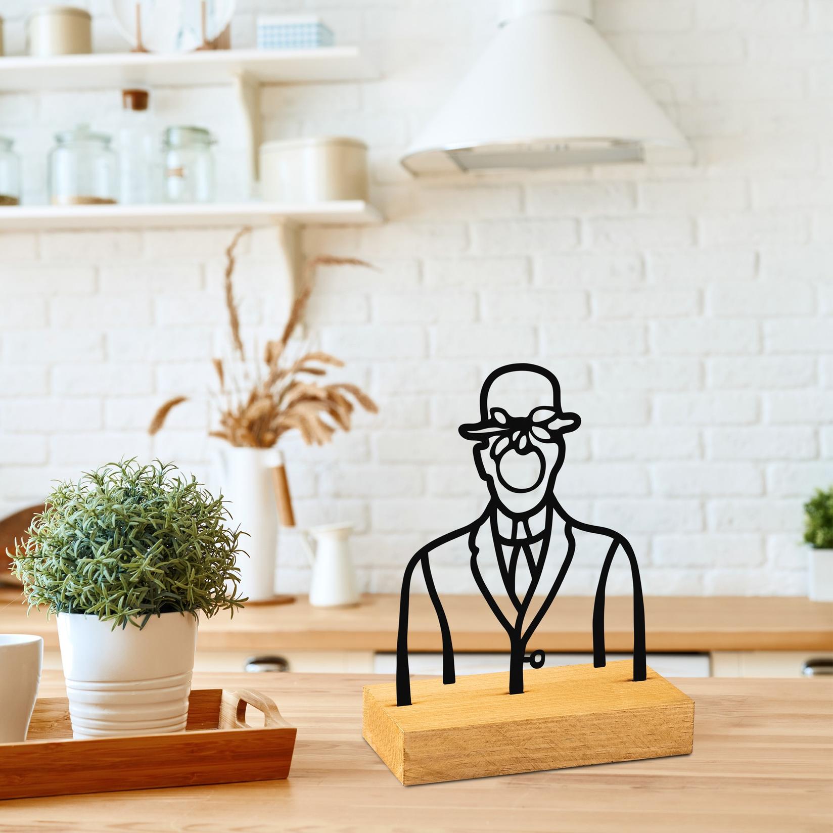 Aberto Design Dekorativna figura Rene, 22x8x17 cm, Crna