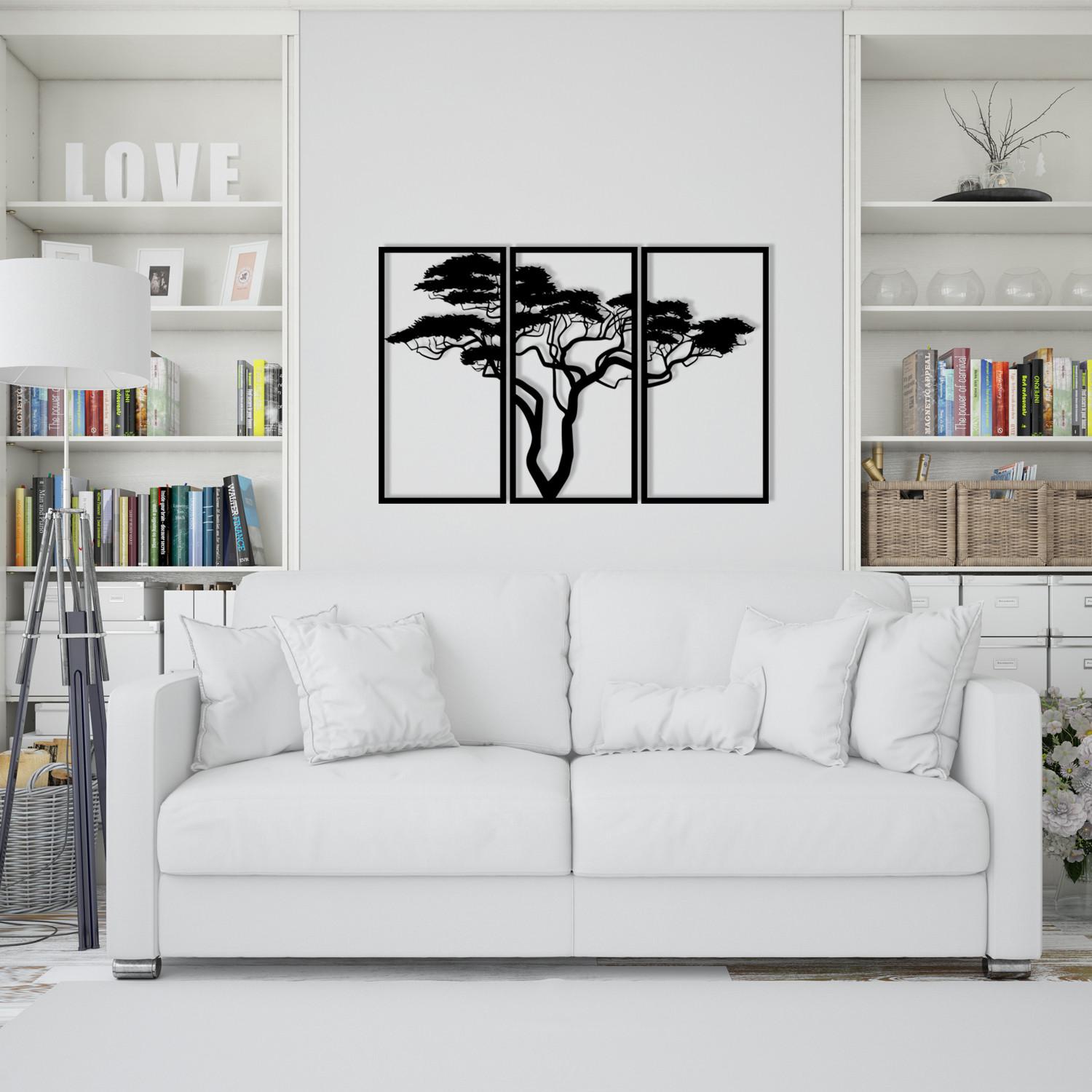 Zidna dekoracija Cinarci, 80x50 cm, 1,2 mm, crna